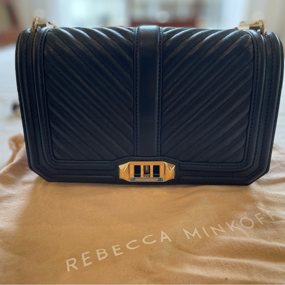 Rebecca Minkoff black quilted crossbody bag - MINT